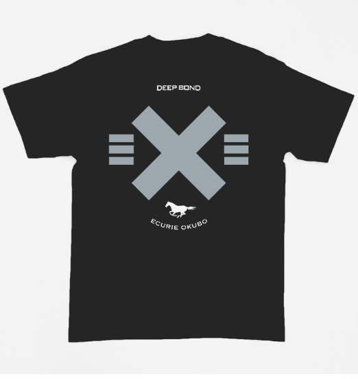 【DEEP BOND】ディープボンド公式 大久保龍志厩舎 Black T-Shirts / SILVER Version