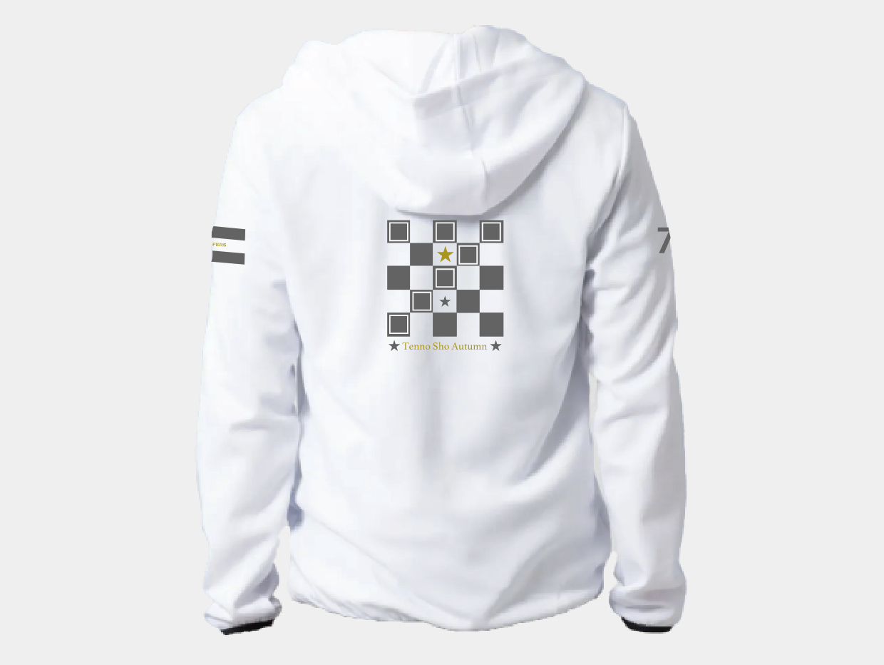 NEW【DO DEUCE】ドウデュース!天皇賞・秋 G1 優勝ジョッキーパーカー (DO DEUCE Official G1 Jockey`s Hoodie " TENNO SHO AUTUMN "Version 2024) White