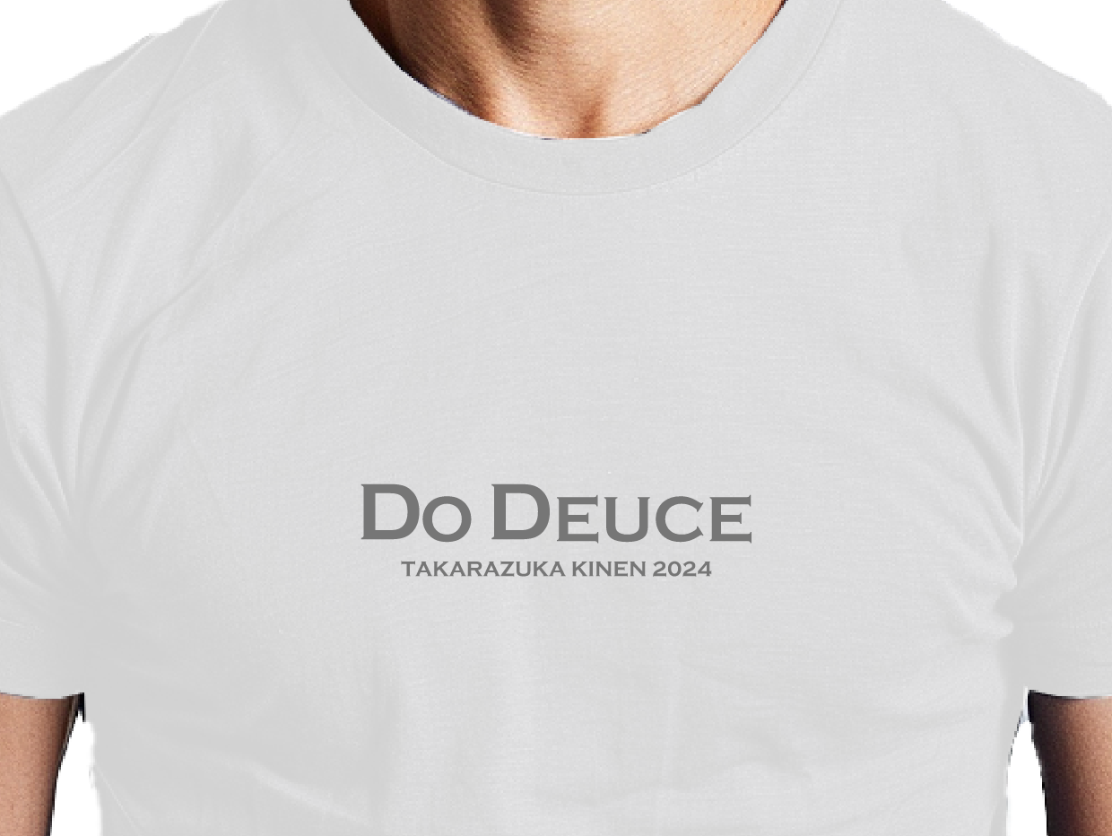 【ドウデュース】キーファーズ Official Do Deuce-Tシャツ2024 "宝塚記念" Limited Version! White/Gray