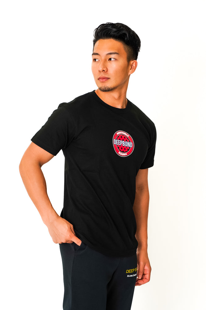 30%OFF【DEEP BOND】ディープボンド公式 "絆" BLACK T-Shirts / RED