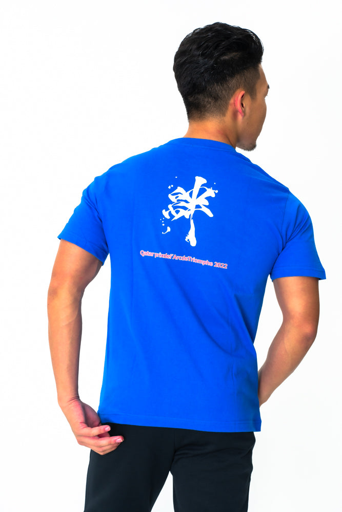 【ディープボンド】凱旋門賞公式 DEEPBOND 絆” Version 2022 スタッフ Tシャツ(RoyalBlue)