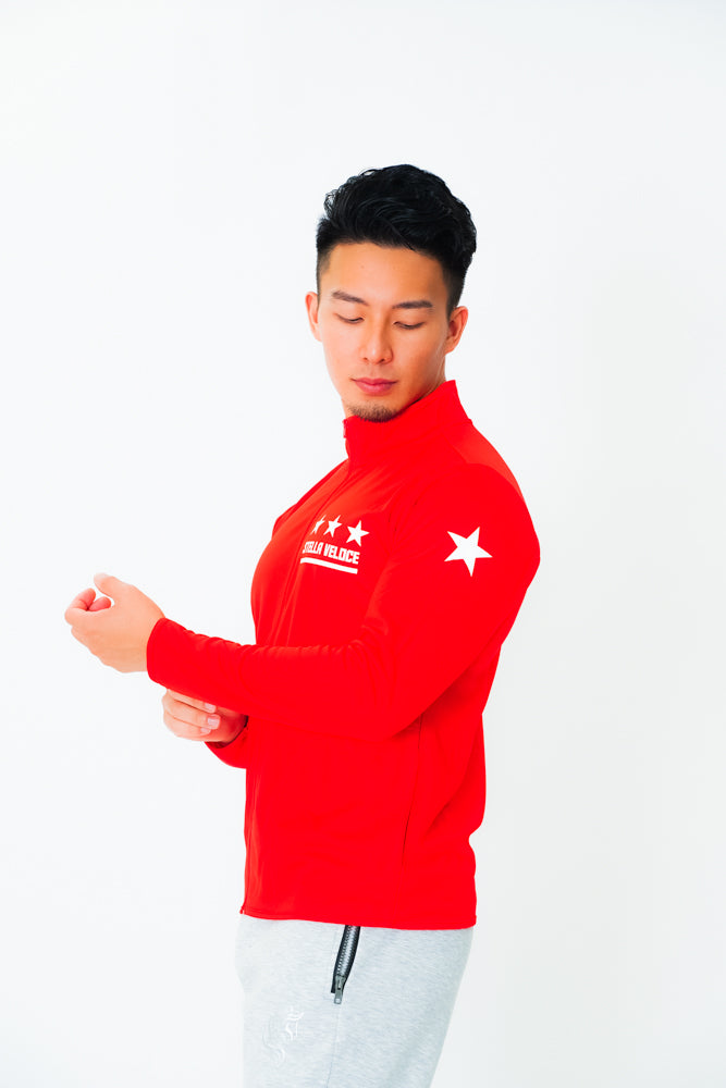 30%OFF【ステラヴェローチェ】Stella Veloce 大野剛嗣氏 公式 ジョッキージャケット Dry Zip Jockey Jacket (RED)