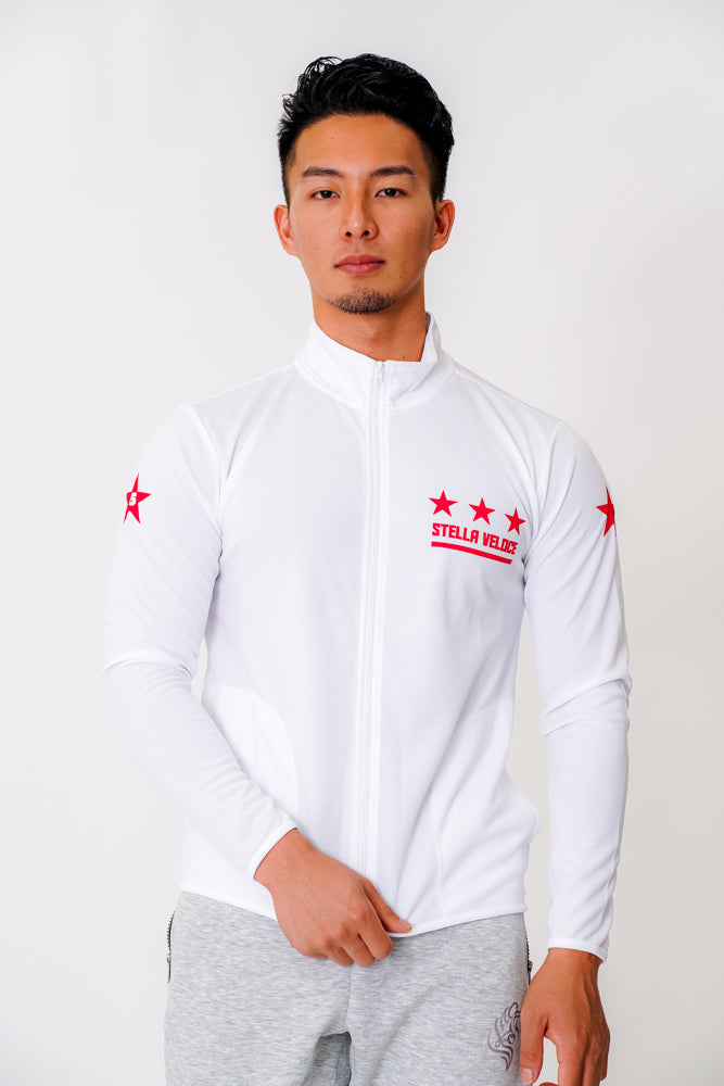 30%OFF【ステラヴェローチェ】Stella Veloce 大野剛嗣氏 公式 ジョッキージャケット Dry Zip Jockey Jacket (White)