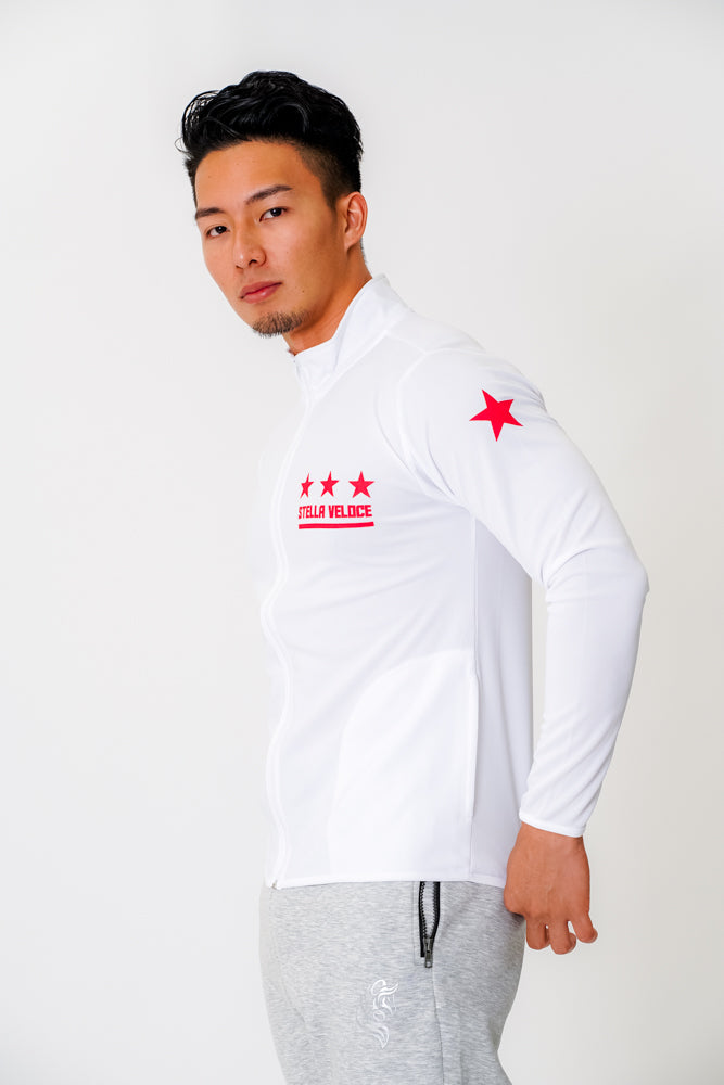 30%OFF【ステラヴェローチェ】Stella Veloce 大野剛嗣氏 公式 ジョッキージャケット Dry Zip Jockey Jacket (White)