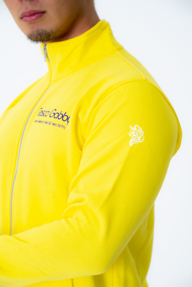 【テスコガビー】長嶋氏公式 二冠馬の”テスコガビー” Tesco Gabby Dry ZIP Jockey Jacket Yellow / PURPLE