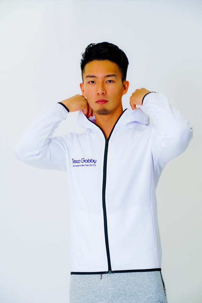 【テスコガビー】長嶋氏公式 二冠馬のテスコガビー!Tesco Gabby PULL OVER  HOODIE  2023 WHITE / PURPLE