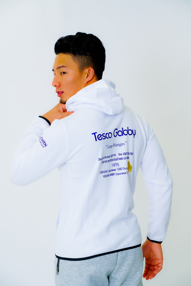 【テスコガビー】長嶋氏公式 二冠馬のテスコガビー!Tesco Gabby PULL OVER  HOODIE  2023 WHITE / PURPLE