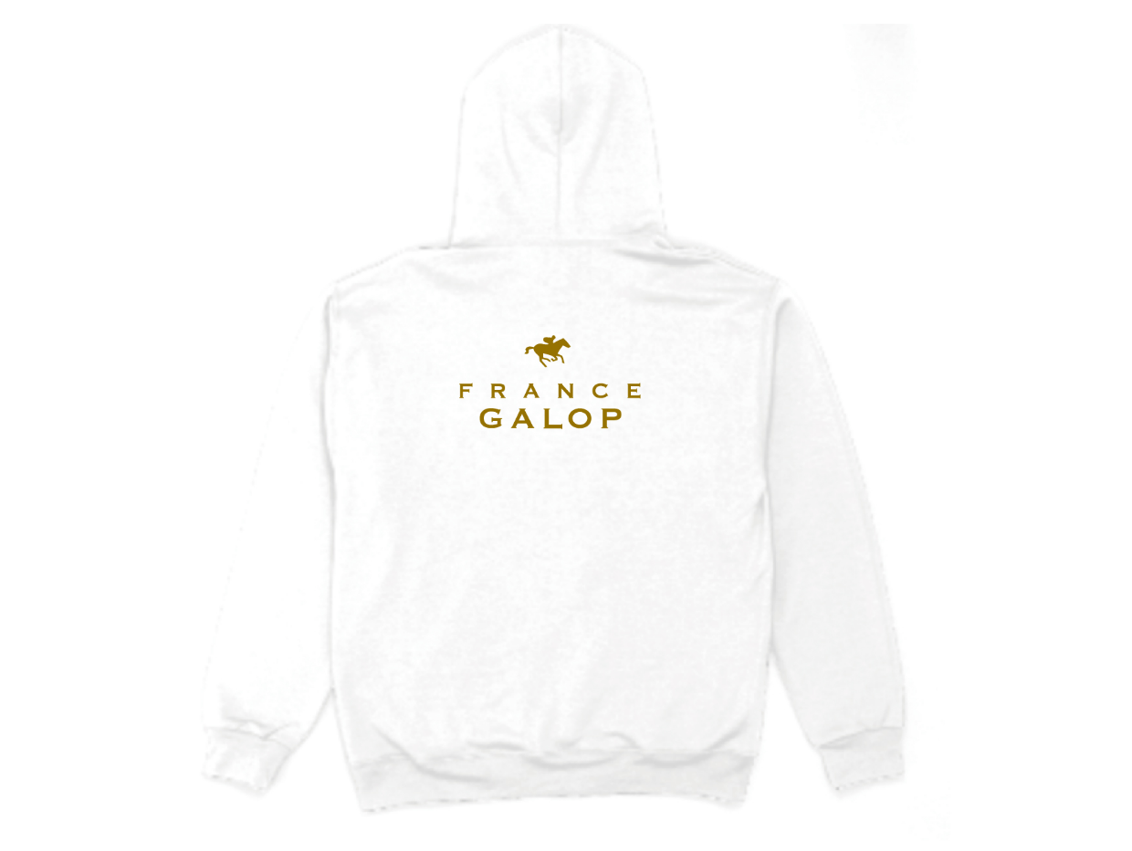 【France Galop】 フランスギャロ 公式 ジョッキーパーカー限定 ゴールドカラー ( Pullover Jockey's Hoodie White/Gold)