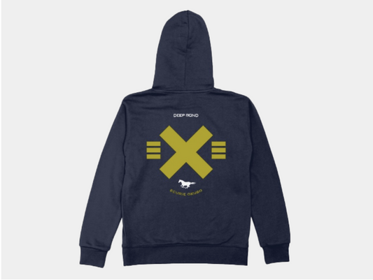 【ディープボンド】DEEPBOND Jockey`s スウェットパーカー PULLOVER HOODIE 2023 勝負服バージョン Navy/Gold
