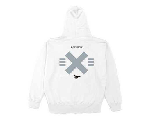 【ディープボンド】DEEPBOND Jockey`s スウェットパーカー PULLOVER HOODIE 2023 勝負服バージョン White/Silver