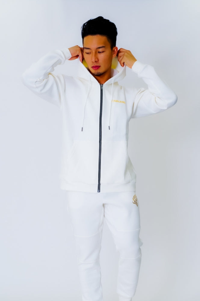 40%OFF【CAVALEIROS】スウェット(パーカー&パンツセット)OFFICIAL JOCKEY’S SWEAT GOLD&WHITE