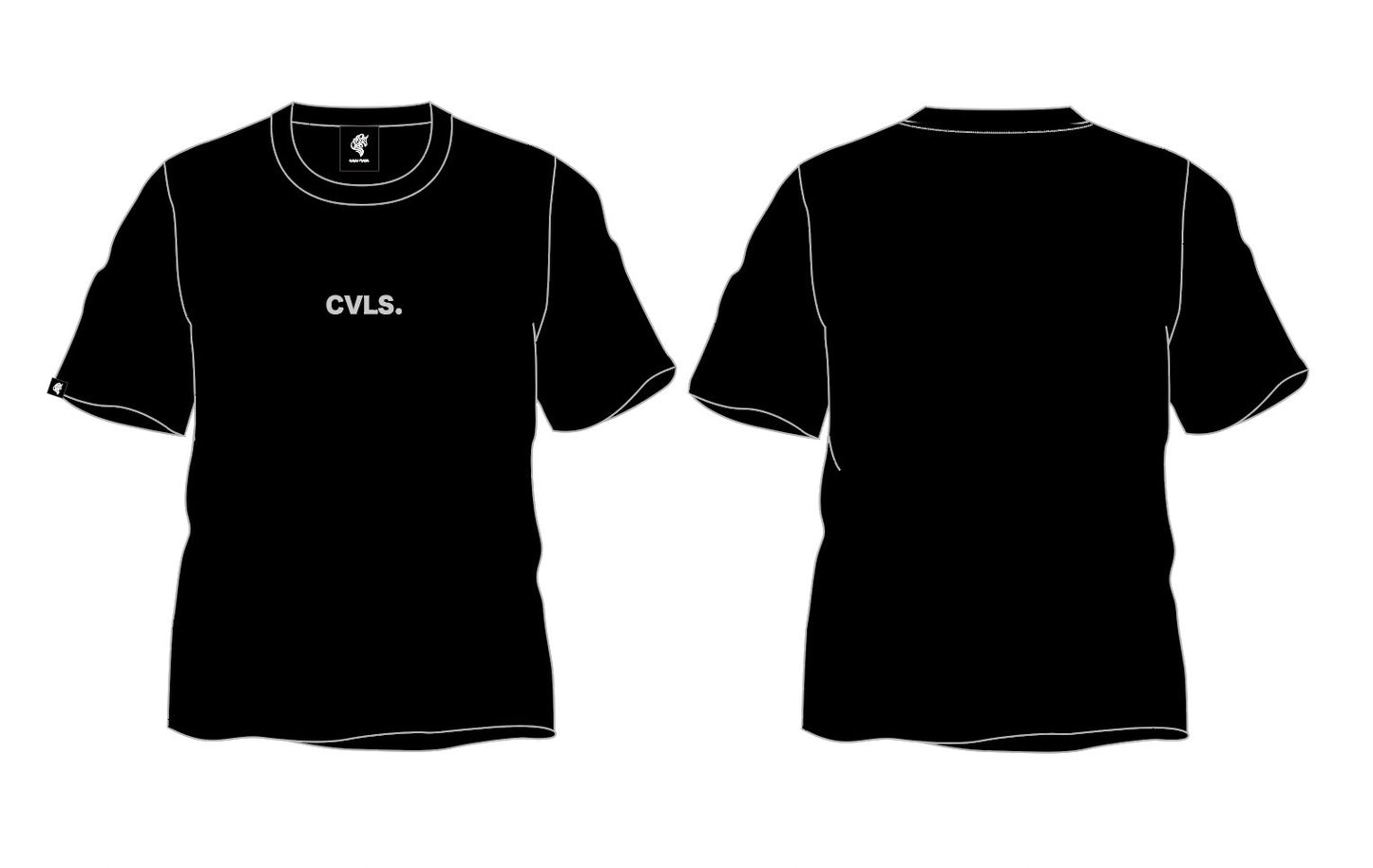 50%OFF【CAVALEIROS.】METAL ORIGINAL LOGO FIT T-SHIRT Black