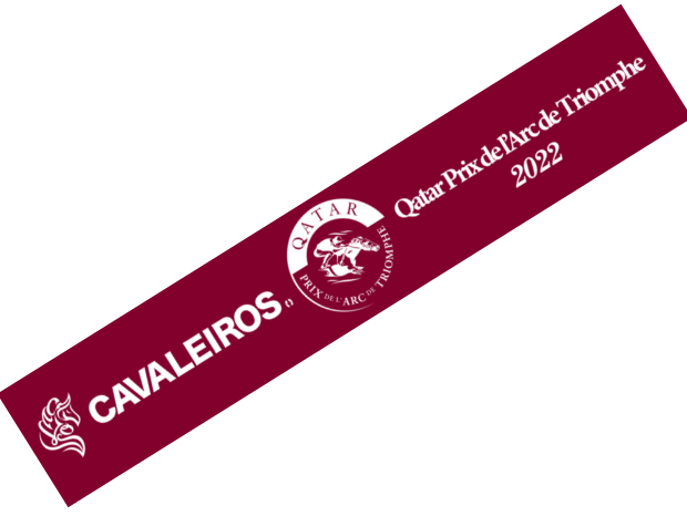 【50 Pieces Limited】QATAR Prix de l'Arc de Triomphe 2022 Official Color Scarf Towel (DeepRed)