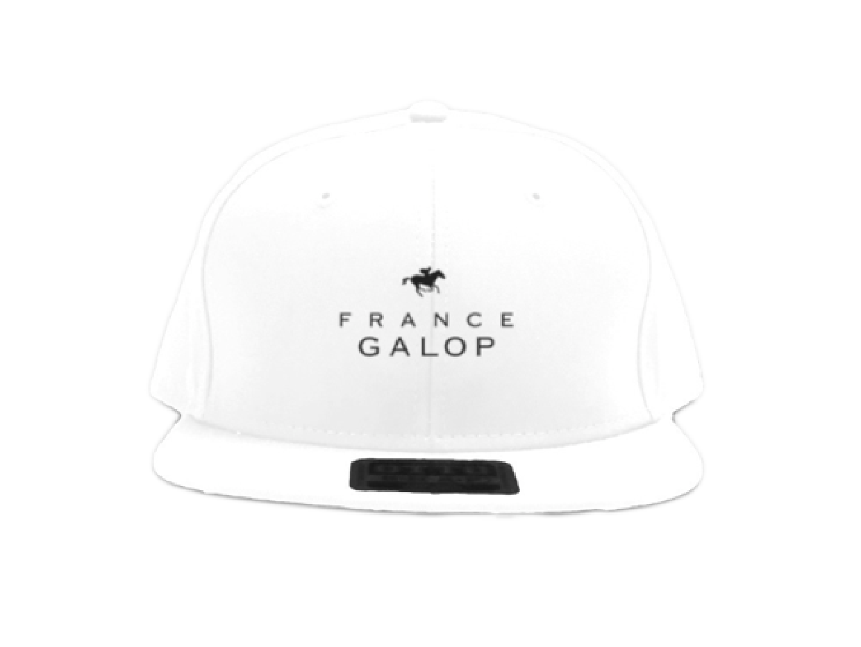 【France Galop】フランスギャロ 公式 CAPコットンツイルフラットバイザー 白