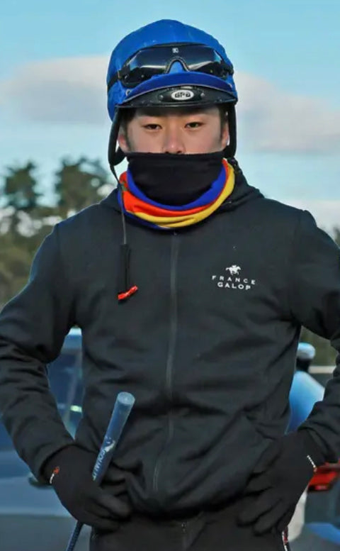 【France Galop】フランギャロ デニム製 ルミナスジョッキーパーカー France Galop Jockeys Denim Hoodie Luminous Version