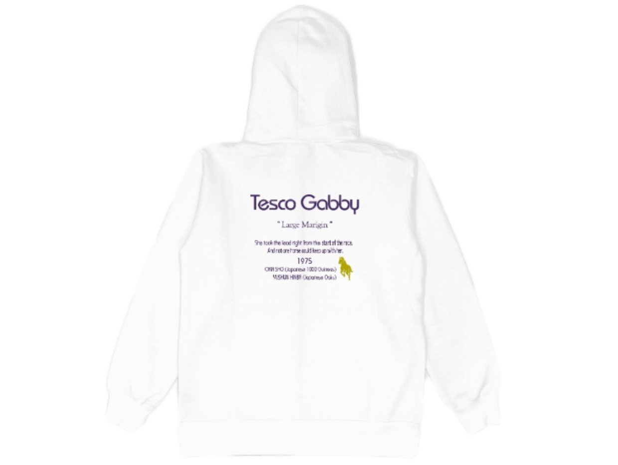 【テスコガビー】長嶋氏公式 二冠馬のテスコガビー!Tesco Gabby PULL OVER HOODIE 2023 WHITE / PURPLE