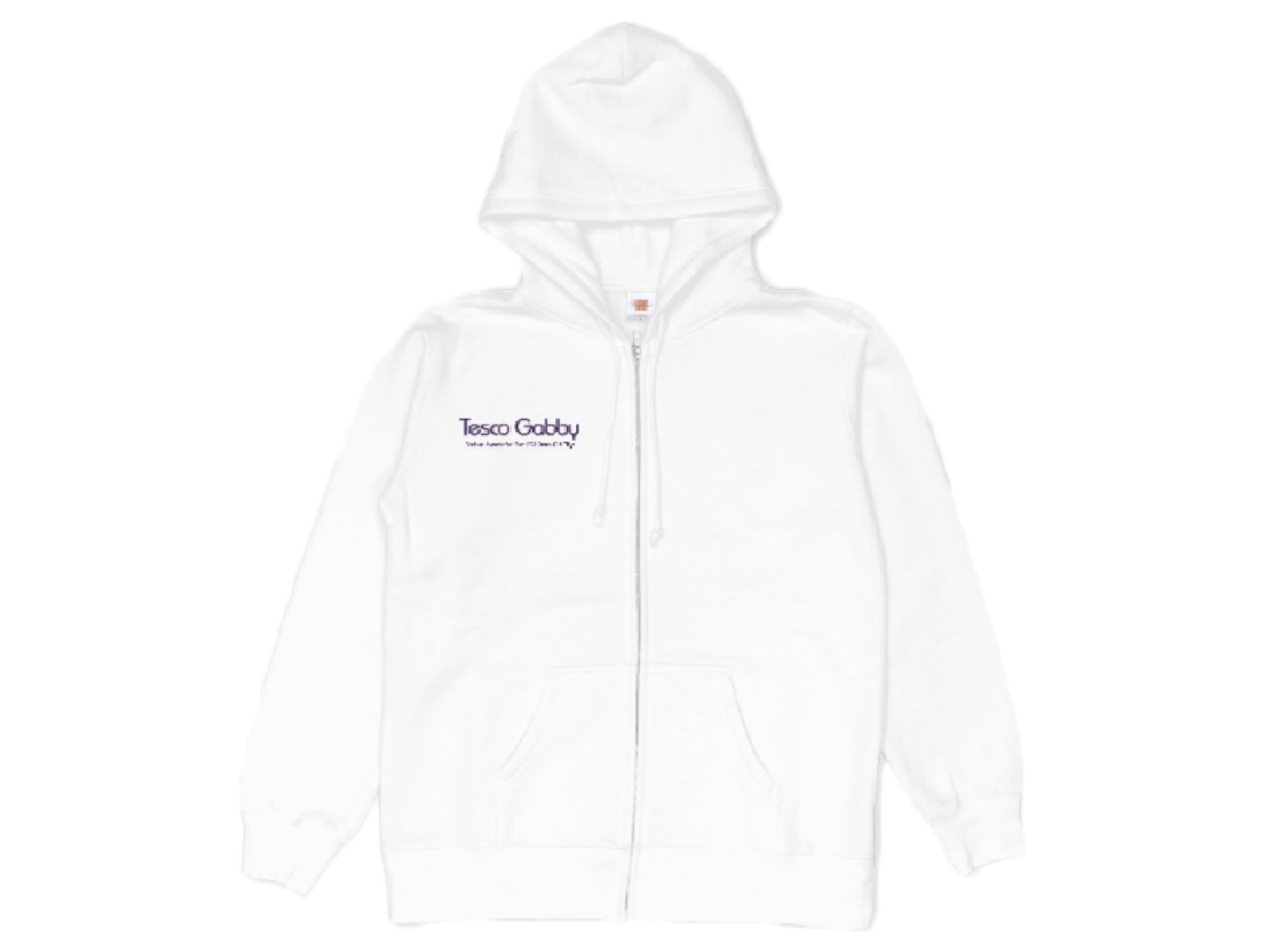 【テスコガビー】長嶋氏公式 二冠馬のテスコガビー!Tesco Gabby PULL OVER HOODIE 2023 WHITE / PURPLE
