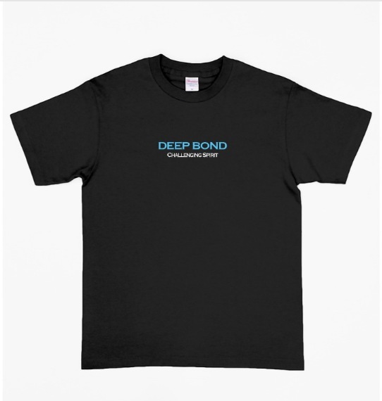 【DEEP BOND】ディープボンド”絆” Tシャツ  黒 / ライトブルー