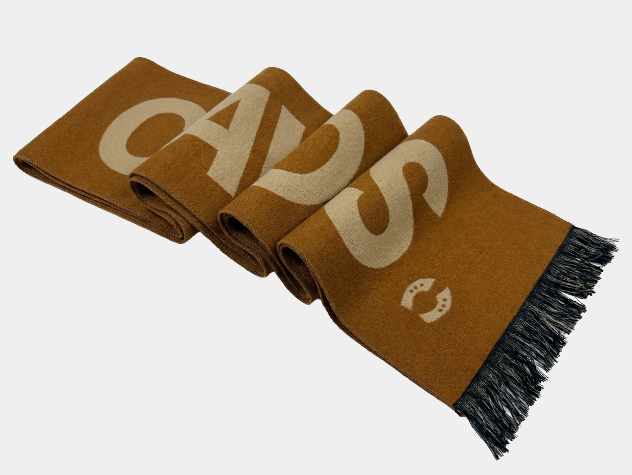 NEW【CAVALEIROS.】ソフトタッチ・ジャカードニットマフラー Brown