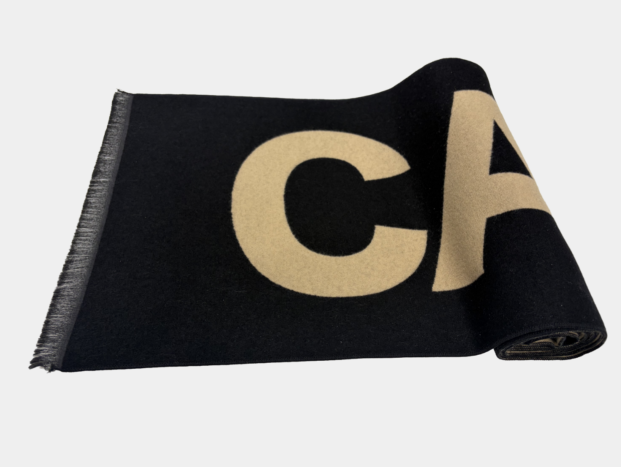 NEW【CAVALEIROS.】ソフトタッチ・ジャカードニットマフラー Black