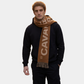 NEW【CAVALEIROS.】ソフトタッチ・ジャカードニットマフラー Brown