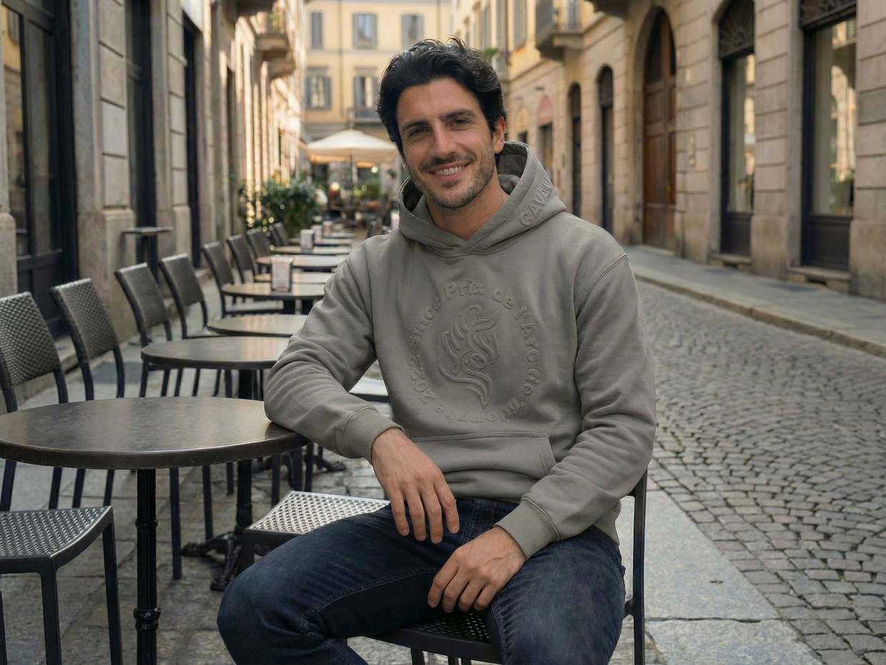 NEW【CAVALEIROS.】3Dロゴグラフィック厚手パーカー Gray