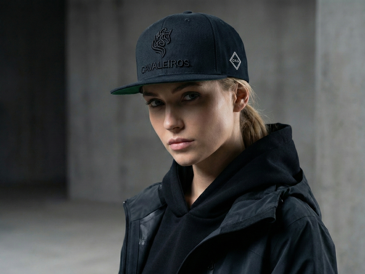 【勝利の女神キャップ】CAVALEIROS.ORIGINAL シグネチャー・キャップ / Black all logo