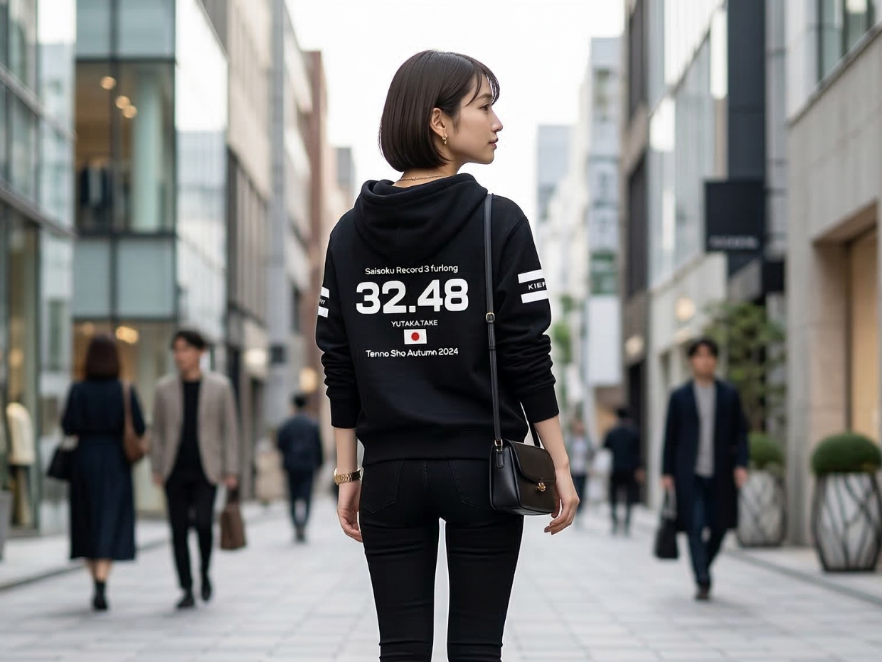 【DoDeuce】ドウデュース 天皇賞秋2024優勝記念 32.48最速記念バージョン DoDeuce-HOODIE Black
