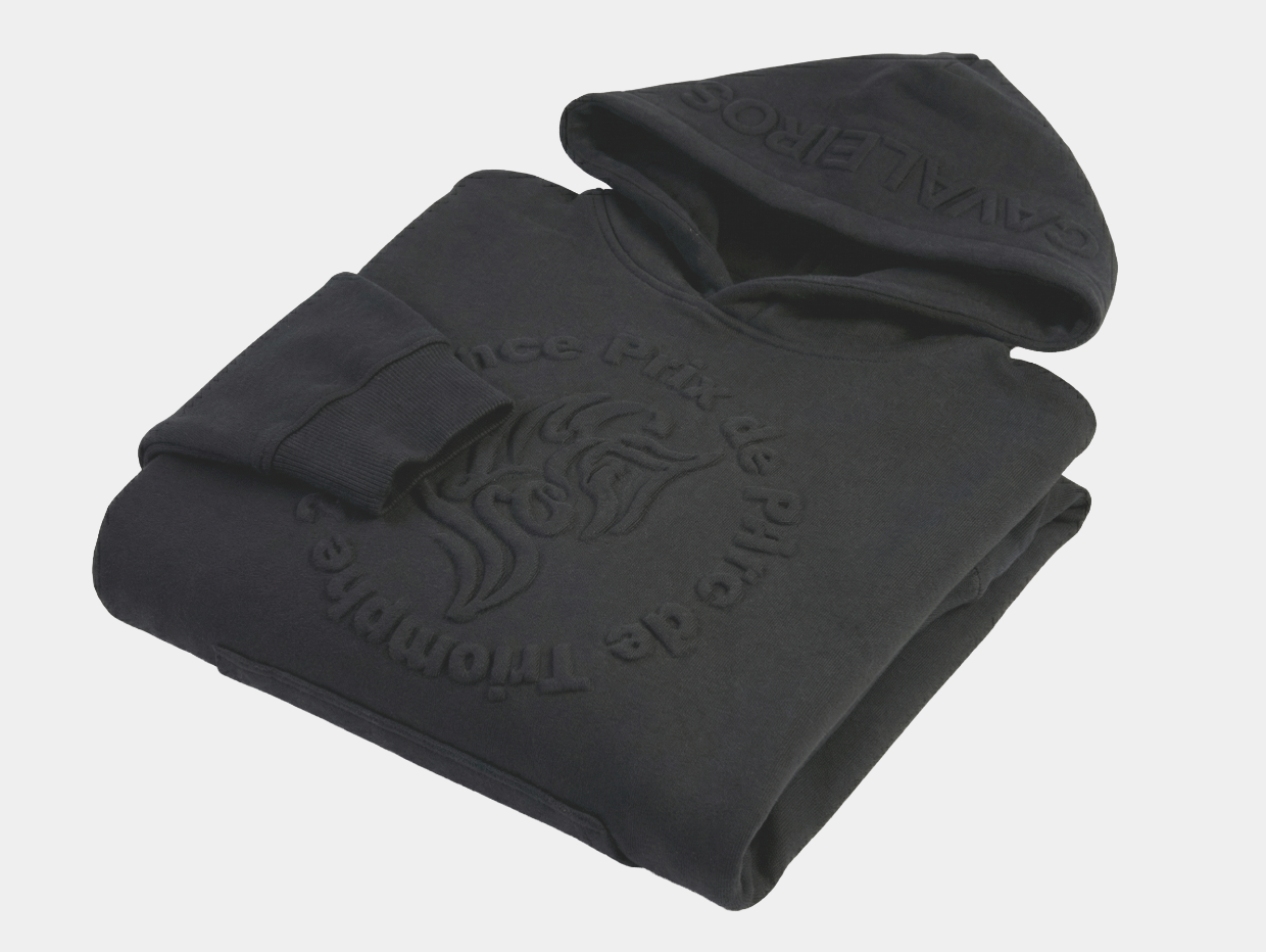 NEW【CAVALEIROS.】3Dロゴグラフィック厚手パーカー Black