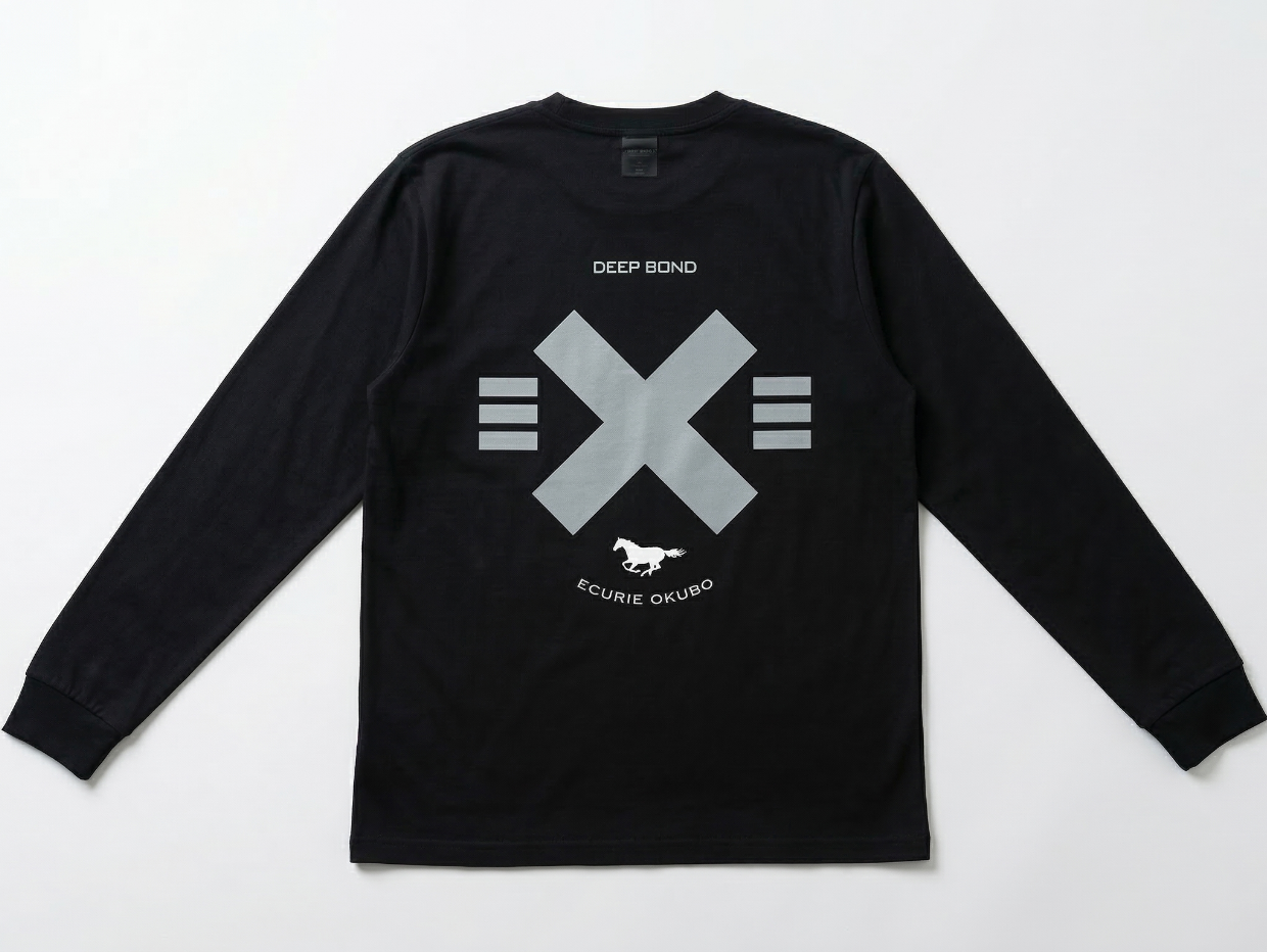 【ディープボンド】ロング T-シャツ DEEPBOND LONG T  2023 大久保厩舎公式 勝負服バージョン  Black/Silver