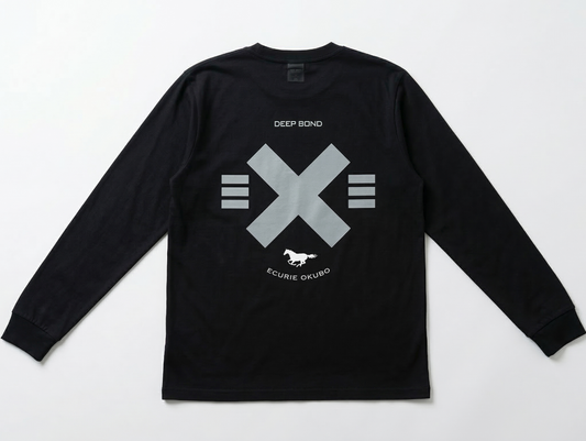 【ディープボンド】ロング T-シャツ DEEPBOND LONG T  2023 大久保厩舎公式 勝負服バージョン  Black/Silver