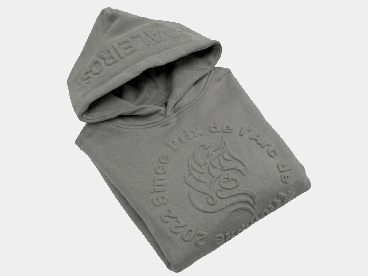 NEW【CAVALEIROS.】3Dロゴグラフィック厚手パーカー Gray