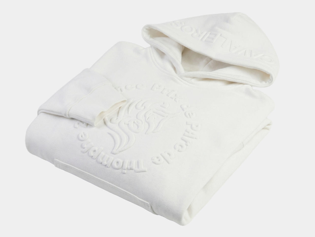 NEW【CAVALEIROS.】3Dロゴグラフィック厚手パーカー White