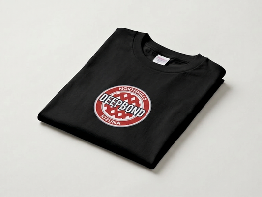 【DEEP BOND】ディープボンド公式 "絆" BLACK T-Shirts  / RED