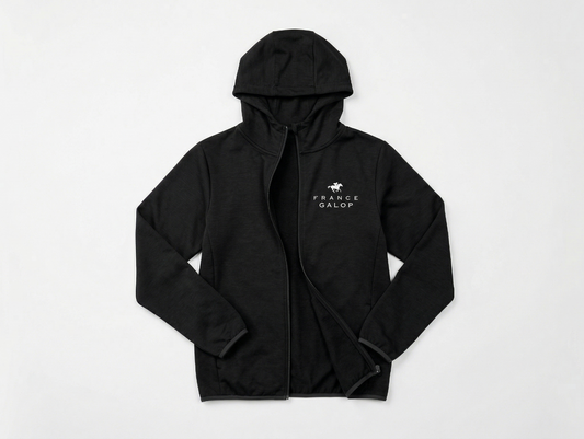 【France Galop】 フランスギャロ公式  JOCKEY Hoodie Black ジョッキーパーカー