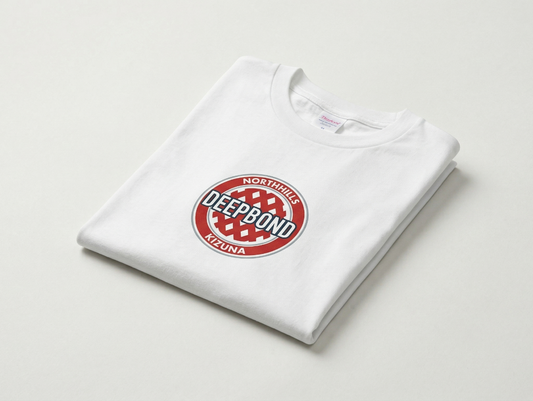 【DEEP BOND】ディープボンド公式 "絆" WHITE T-Shirts  / RED