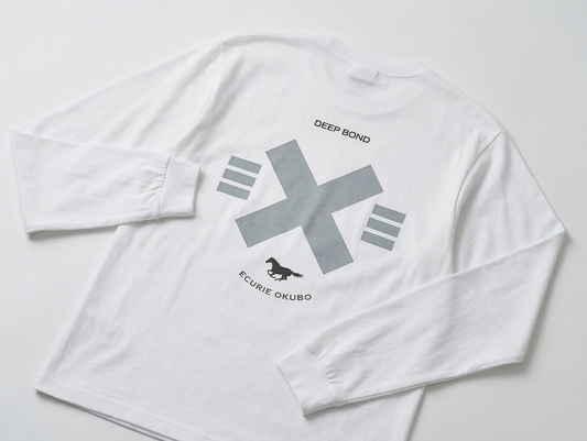 【ディープボンド】ロング T-シャツ DEEPBOND LONG T  2023 大久保厩舎公式 勝負服バージョン White/Silver