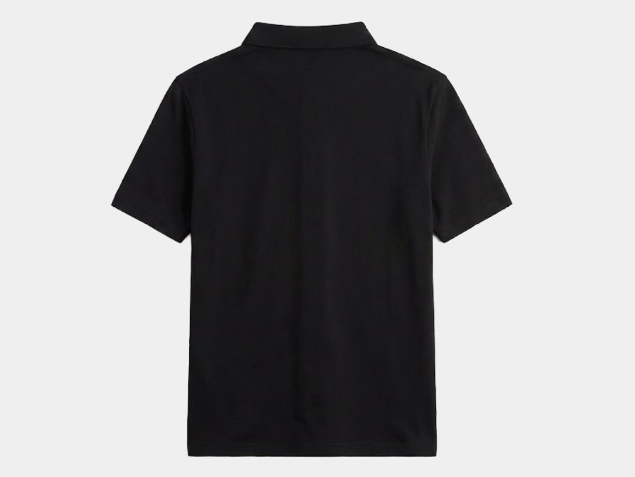 NEW【CAVALEIROS.】バーティカルロゴ シルキータッチポロ Black