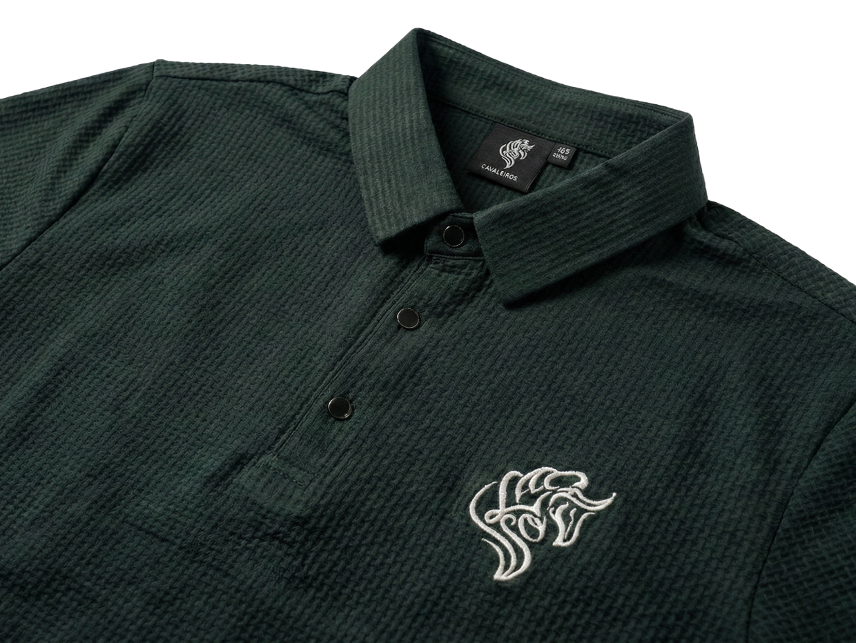 NEW【CAVALEIROS.】ドライタッチ・ジャカード シグネチャーポロ Green