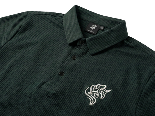 NEW【CAVALEIROS.】ドライタッチ・ジャカード シグネチャーポロ Green