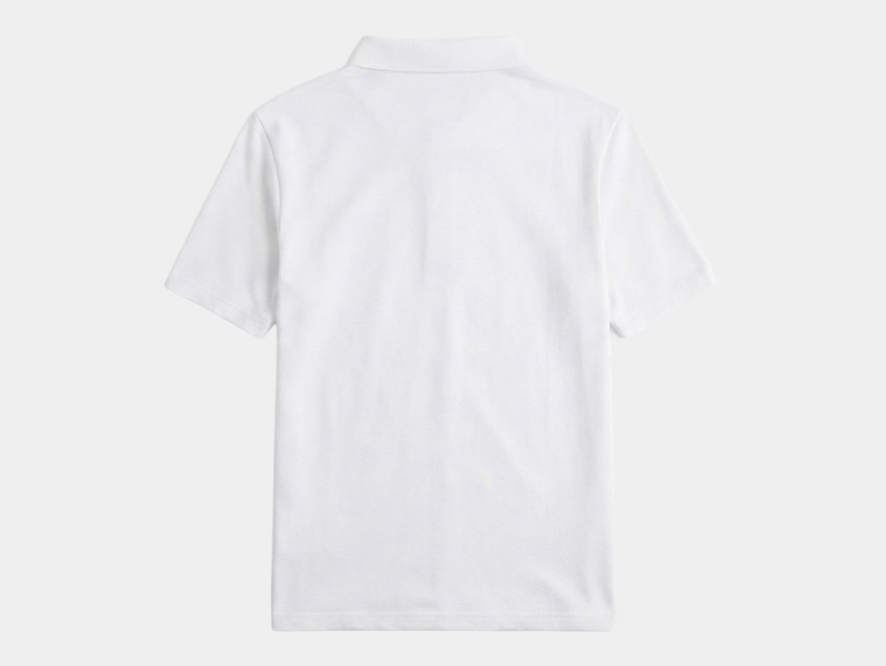NEW【CAVALEIROS.】バーティカルロゴ シルキータッチポロ White