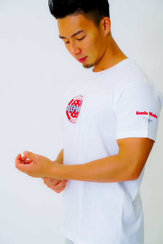 NEW 2023 【DEEP BOND】ディープボンド公式 絆 WHITE T-Shirts  / RED 闘魂バージョン