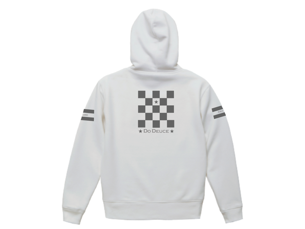 【DO DEUCE】KIFFERS official DO DEUCE Jockey's hoodie 2024  White/Silver