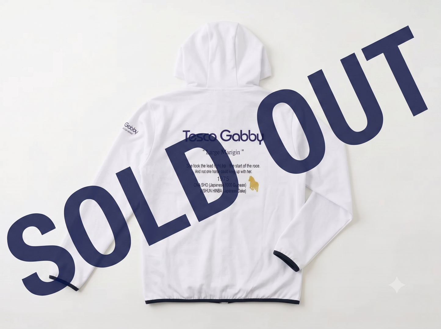 【テスコガビー】長嶋氏公式 二冠馬のテスコガビー！Tesco Gabby PULL OVER  HOODIE  2023　WHITE / PURPLE