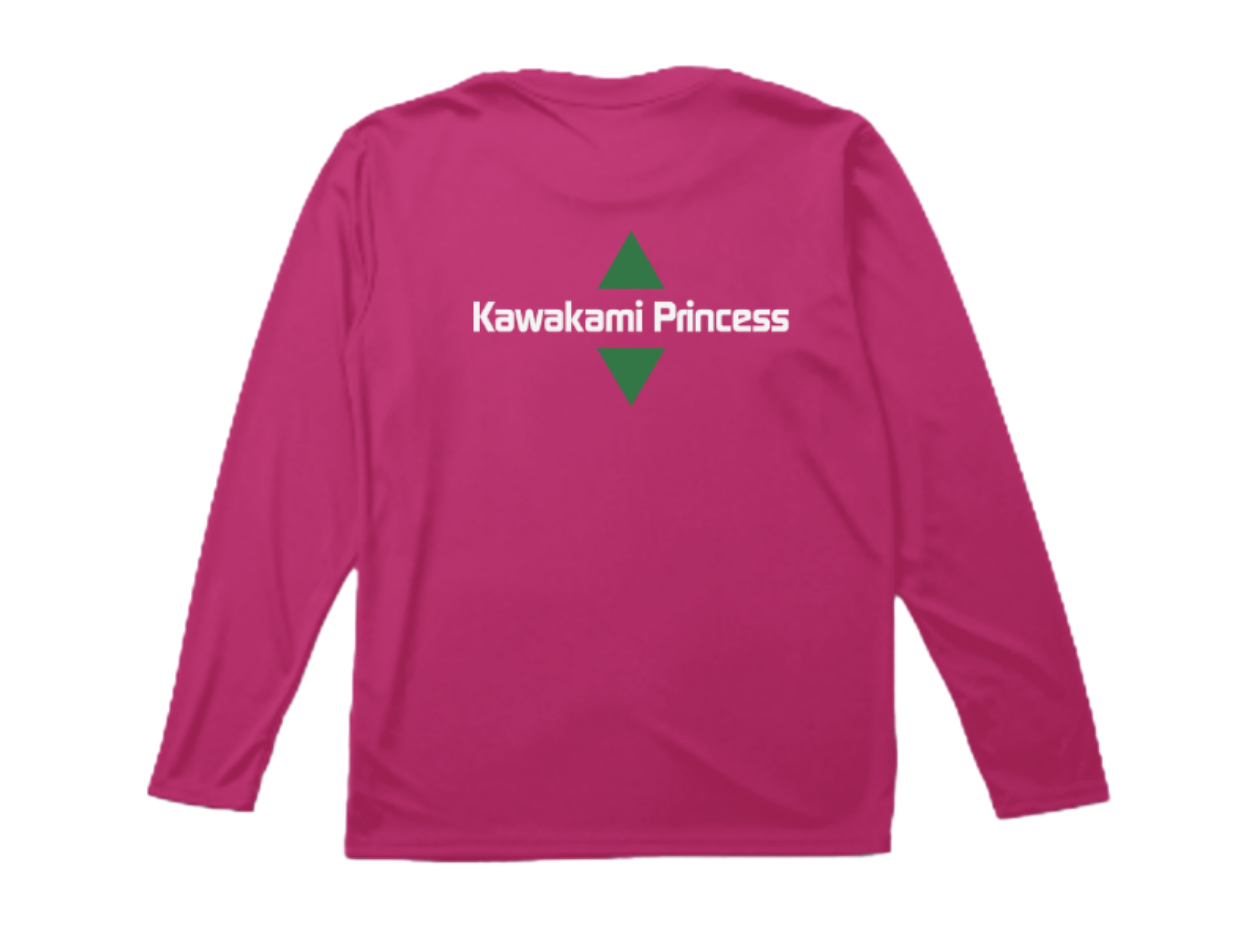 【カワカミプリンセス】三石川上牧場公式 KAWAKAMI PRINCESS ロング T-シャツ ( LONG T 2023 ) Pink/White