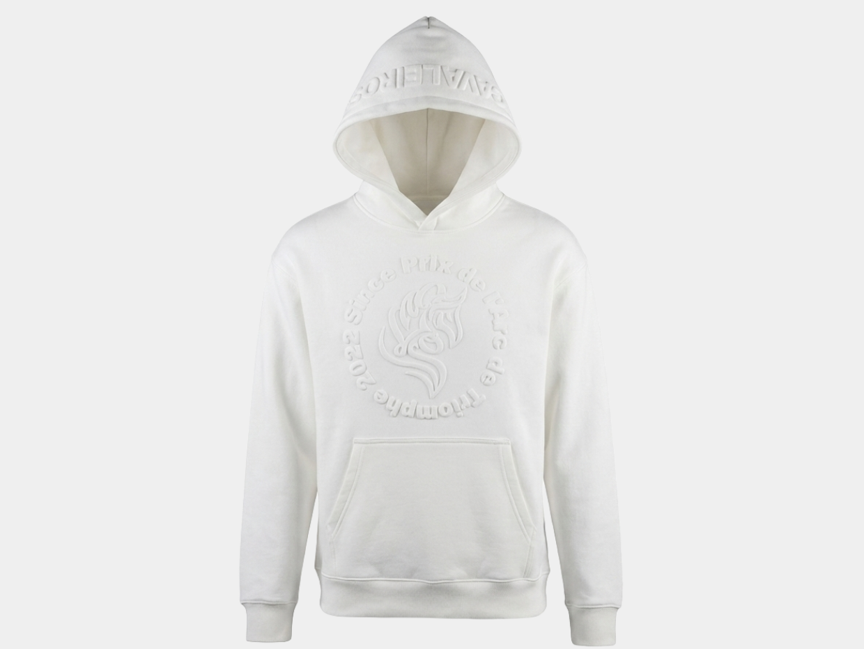 NEW【CAVALEIROS.】3Dロゴグラフィック厚手パーカー White