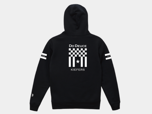 【DO DEUCE】KIFFERS official DO DEUCE Jockey's hoodie limited Black/Silver version 2024