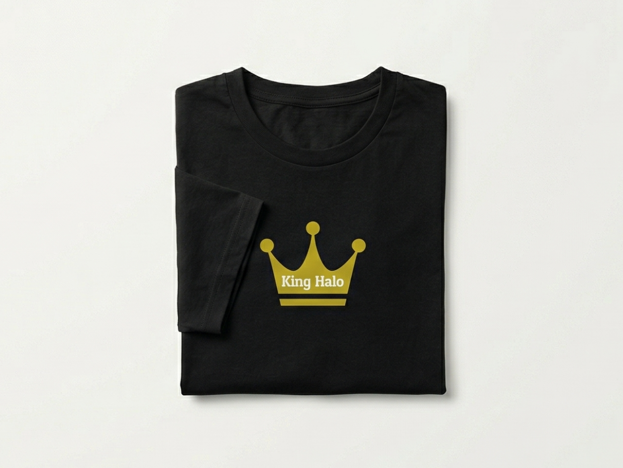 【キングヘイロー】King Halo 協和牧場 official Black T-Shirts 2023 Gold Version