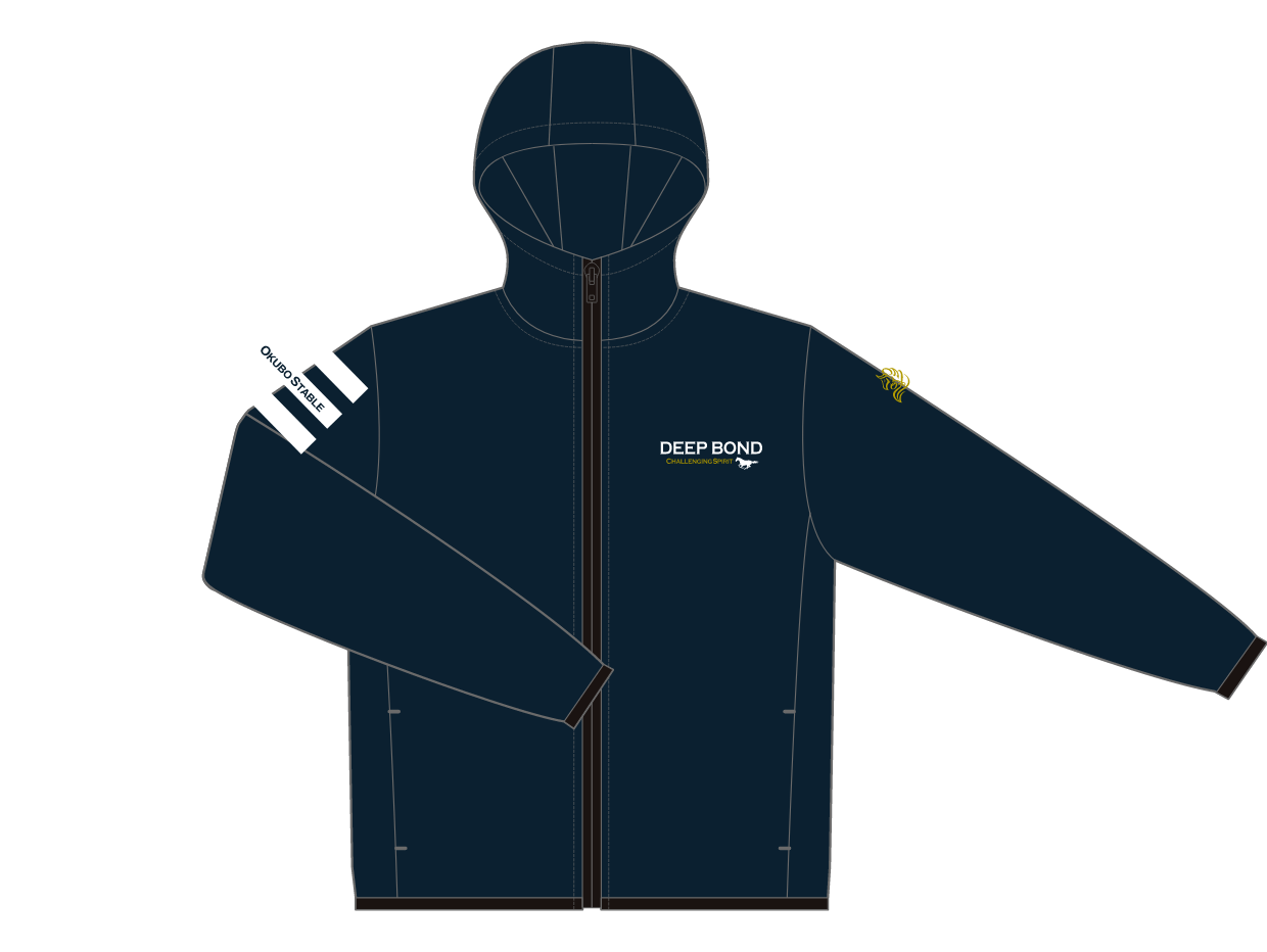 NEW【ディープボンド】DEEP BOND Jockey's hoodie 2024 大久保厩舎version Navy/White