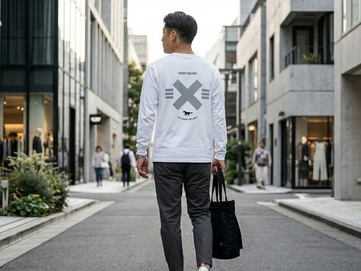 【ディープボンド】ロング T-シャツ DEEPBOND LONG T  2023 大久保厩舎公式 勝負服バージョン White/Silver